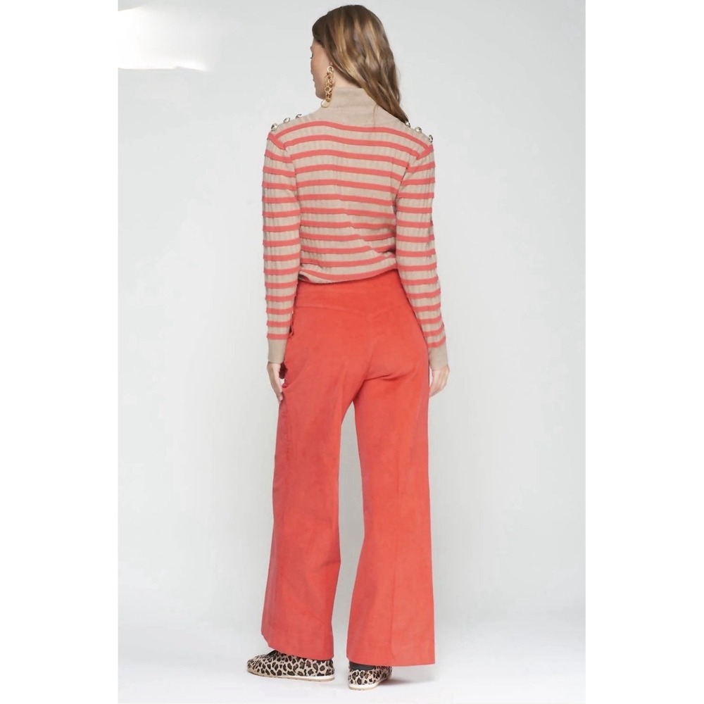 Vilagallo The Muriel Corduroy Ankle Straight Leg Pants Size EU 40 26X26